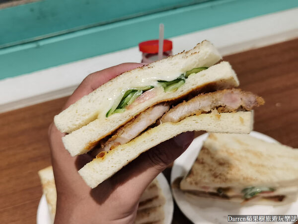 ▲▼素志久碳烤三明治。（圖／部落客Darren蘋果樹旅遊玩樂誌授權提供）