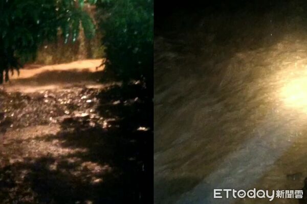 ▲▼獨／高雄山區淪孤島！河水「吞沒道路、怪手」　砂石場4住戶受困。（圖／桃源區區民代表吳永貴提供）