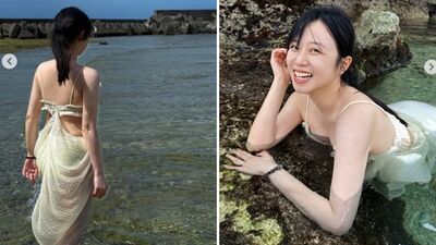 茵聲小琉球脫了！難得解放比基尼「胸下全透視」  超辣身材全被拍