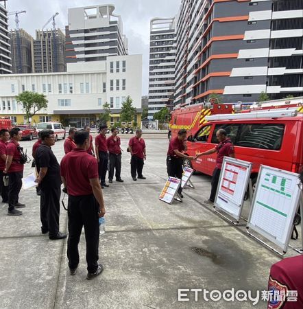 ▲台南市消防局第五救災救護大隊為強化基層幹部現場應變能力，於7月30日與31日連續兩日辦理救災安全訓練，強化中隊、分隊、小隊長等各級幹部的指揮判斷與團隊協作能力。（圖／記者林東良翻攝，下同）