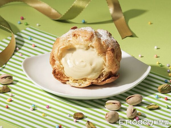 ▲▼beard papa’s「開心果泡芙」。（圖／beard papa’s提供）