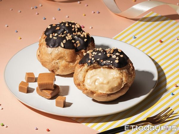 ▲▼beard papa’s全新限定派皮「花生脆粒耶克」。（圖／beard papa’s提供）