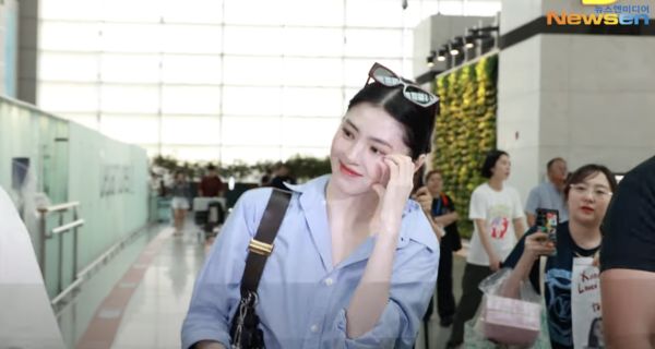 ▲韓韶禧出發來台。（圖／翻攝自Newsen）
