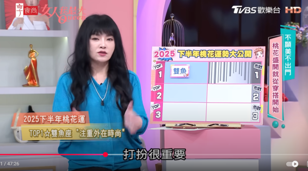 ▲▼唐綺陽。（圖／翻攝自YouTube／女人我最大）