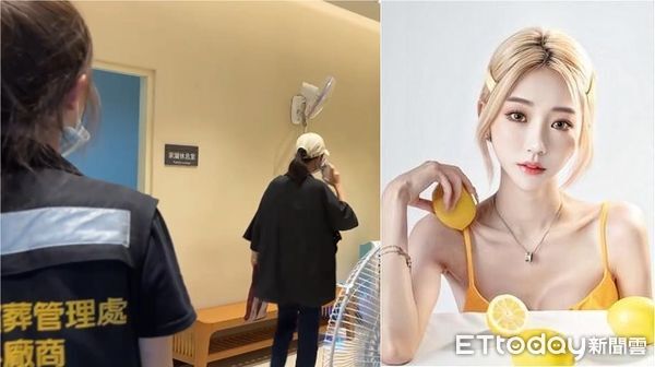 ▲谷女妹妹稍早抵達二殯（左圖／記者邱中岳攝），等待姊姊（右圖／翻攝IG）的解剖結果。