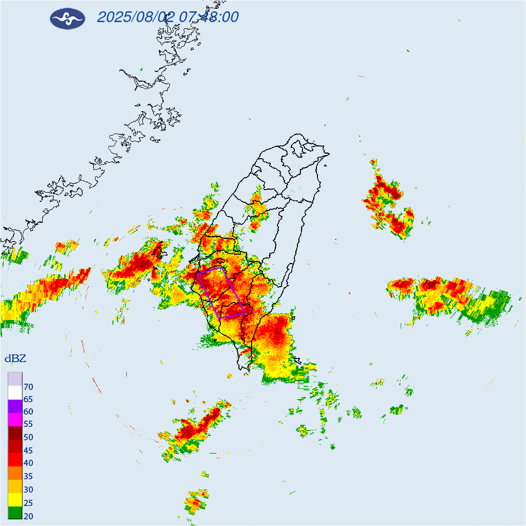▲▼嘉義縣、臺南市、高雄市、屏東縣大雷雨即時訊息，持續時間至10時15分止。（圖／中央氣象署）
