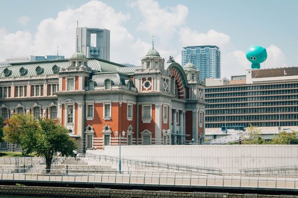 ▲▼台灣文化吉祥物「a-We氣球」升上大阪天空！大阪世博百年古蹟外亮相。（圖／文化部）