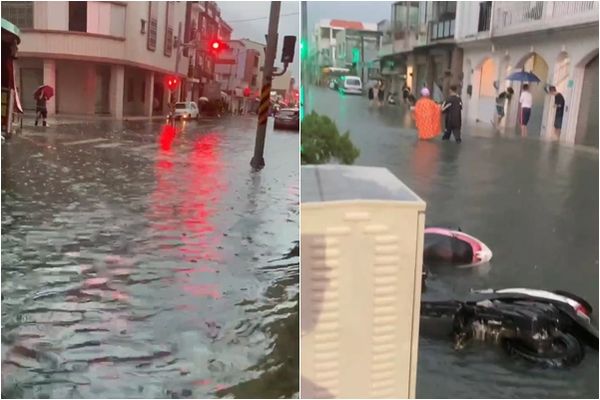 ▲▼台南暴雨多處成災。（圖／翻攝記者爆料網）