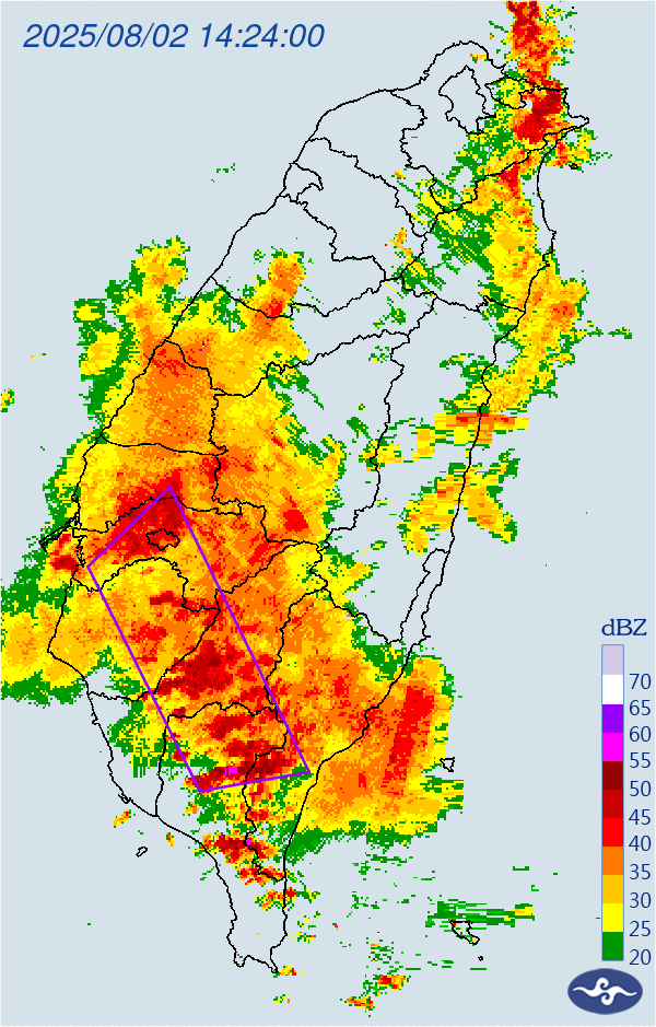 ▲▼大雷雨即時訊息 。（圖／氣象署提供）