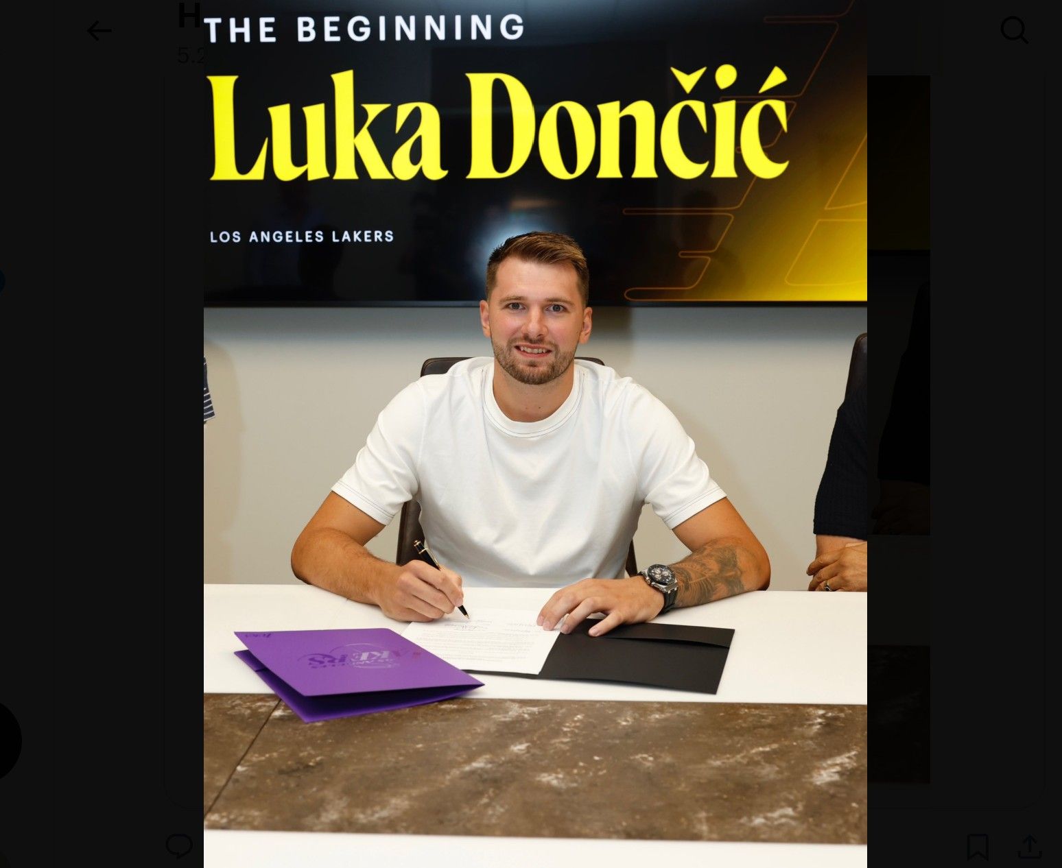 ▲▼NBA金童唐西奇與湖人完成3年續約。（圖／翻攝自X／Luka Doncic）