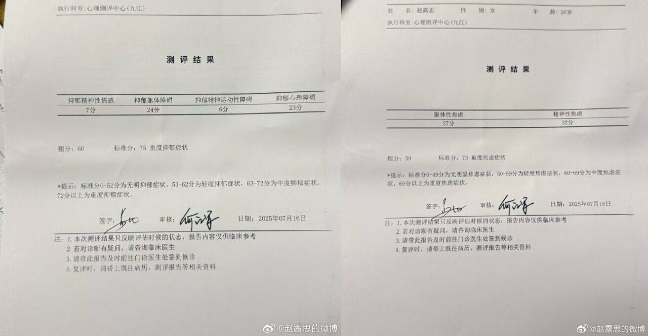 ▲趙露思罹患重度憂鬱。（圖／翻攝自趙露思微博）