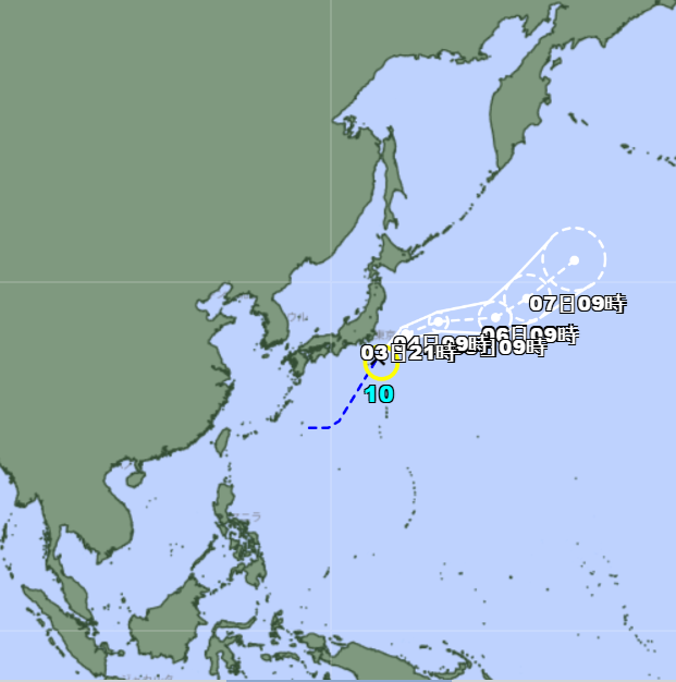 ▲▼白鹿颱風生成。（圖／日本氣象廳）