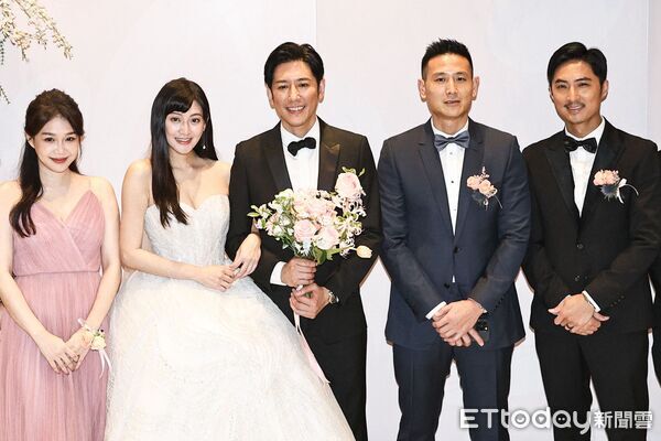 ▲林逸欣&Tony婚禮，「前情侶」李運慶、李佳豫也是伴娘伴郎團之一。（圖／記者林敬旻攝）