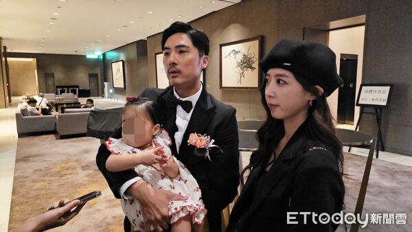 ▲李運慶和前任當伴郎，洪詩也在現場。（圖／記者蕭采薇攝）