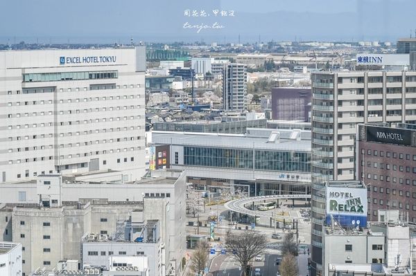 ▲▼富山市役所展望台，市中心絕佳360度景觀眺望立山連峰。（圖／部落客周花花提供）