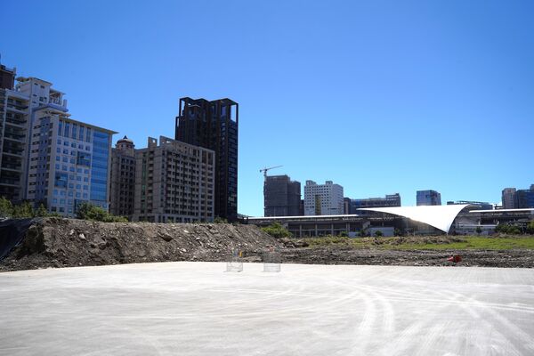 ▲宏匯集團取得高鐵新竹車站特定區開發經營權，日前舉辦第一階段動土典禮。（新竹縣政府提供）。（新竹縣政府提供）