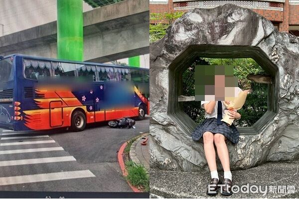 ▲▼             桃園20歲女大生遭遊覽車輾斃。（圖／蘆竹警分局提供、民眾提供）