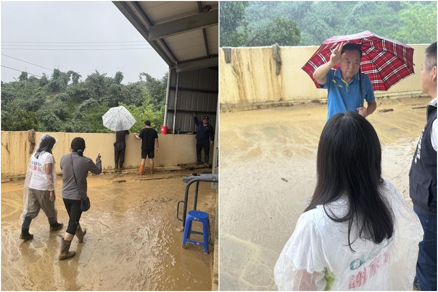 ▲▼土石流沖破窗噴滿屋！　台中居民聽見「轟隆聲」全家逃亡。（圖／翻攝謝家宜粉絲團）