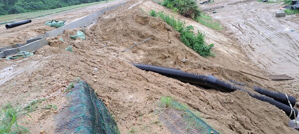 ▲▲大樹光電水保改善遇豪雨又打回原形。（圖／柯志恩提供）