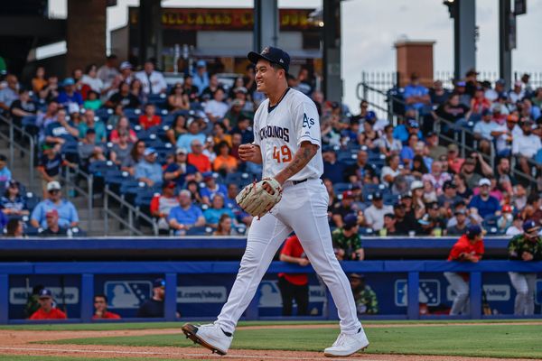 ▲效力運動家2A的台灣好手莊陳仲敖。（圖／取自球隊官網）