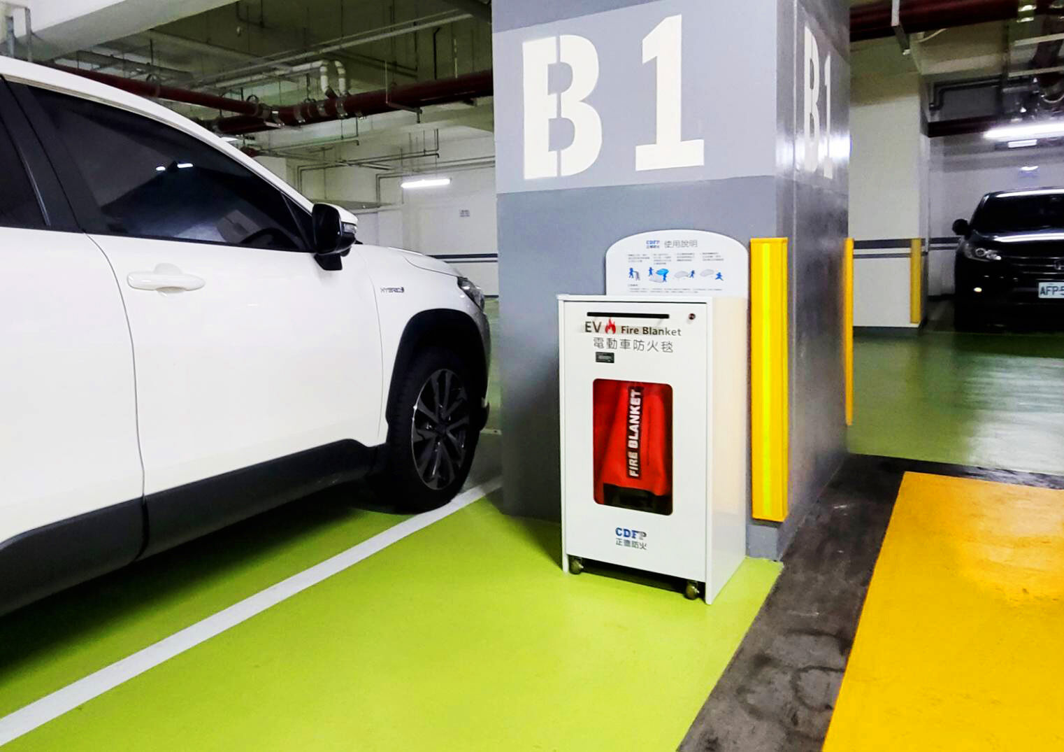 正德防火,電動車防火毯,鋰電池滅火器,自動防火毯系統（圖／業者提供）