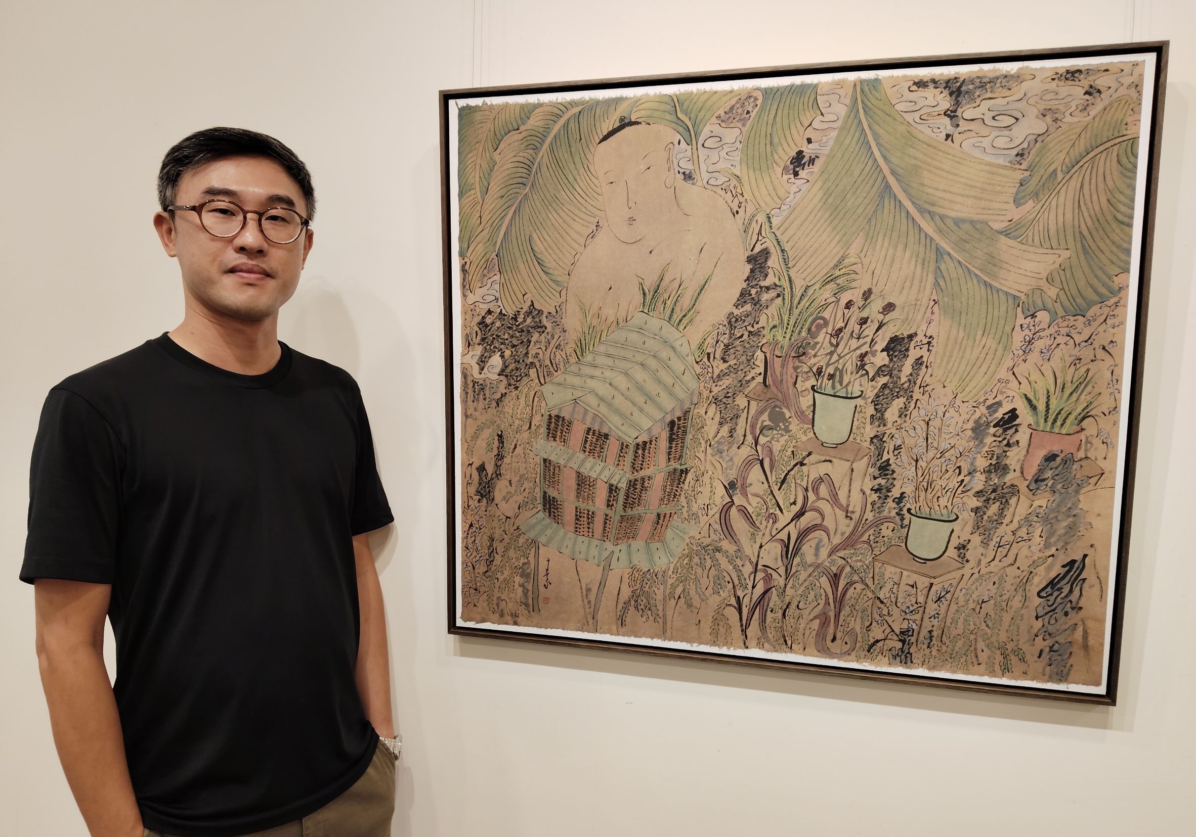 ▲現代山水詮釋心靈靜處 廖文豪水墨展新莊登場。（圖／新北市文化局提供）