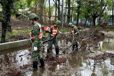 第五作戰區派遣60名兵力馳援　加速嘉義恢復市容