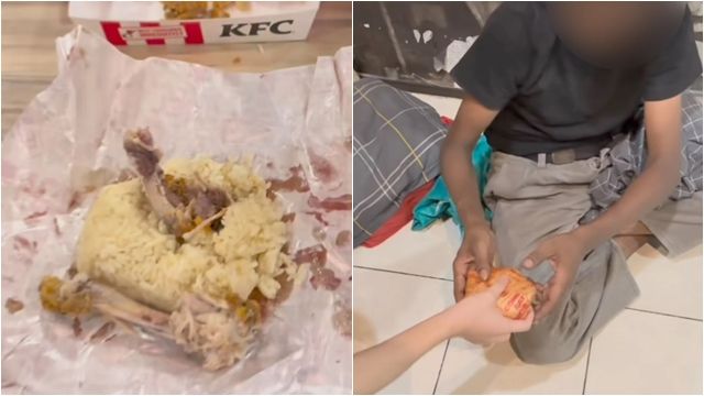 ▲▼吃剩雞骨頭「施捨街友」！　大馬3網紅嗨喊：做善事。（圖／翻攝中國報）