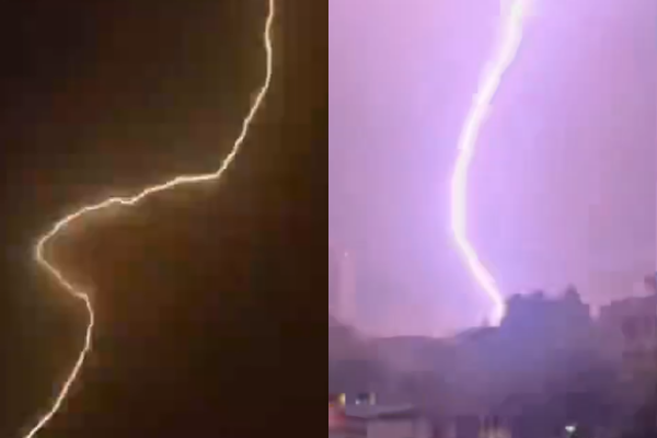 ▲深圳凌晨出現連續打雷。（圖／翻攝自微博）