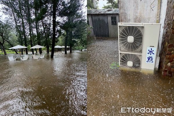 ▲▼《及林春咖啡館》淹水。（圖／蕭越提供)