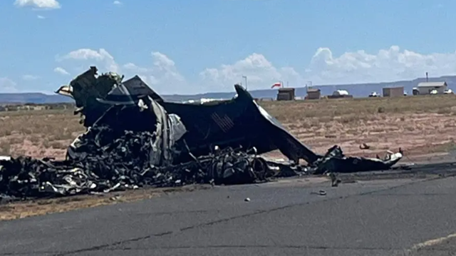 ▲▼      美醫療專機墜毀4死　赴院接病患「降落竟出事」原因不明       。（圖／翻攝納瓦霍警察局）