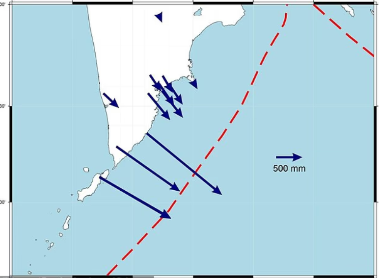 ▲▼ 俄堪察加半島「8.8強震」地表位移2m。（圖／Russian Academy of Sciences）