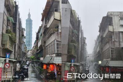 大雷雨狂炸!台北101「一度消失了」 在地人喊:這場雨超猛