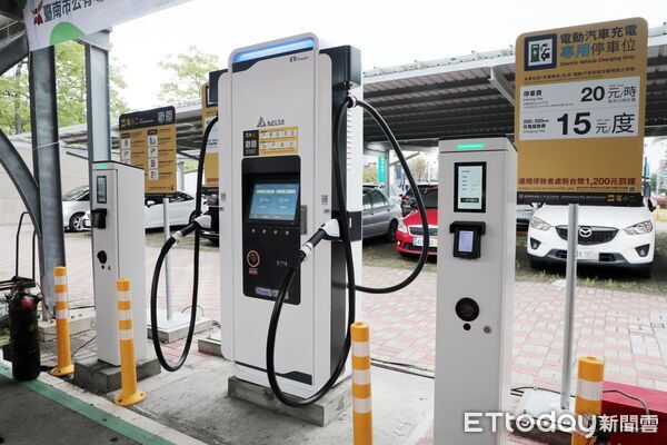 ▲台南市府推動充電樁建置，截至目前已完成621槍，年底前將達1000槍。（記者林東良翻攝，下同）