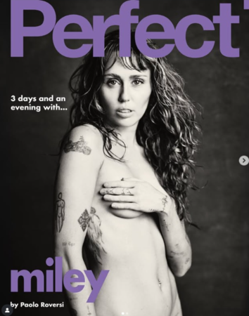 ▲麥莉近日大尺度拍攝雜誌封面。（圖／翻攝自Miley Cyrus Instagram）