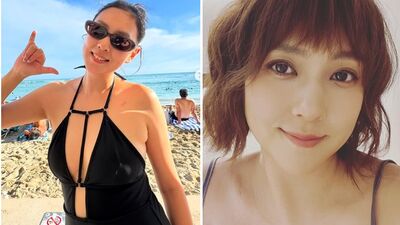 朱芯儀出國脫了！難得解放泳衣「一路挖空到胸下」超辣身材全被拍