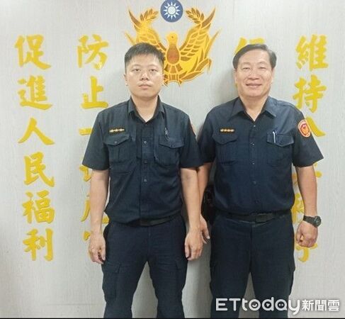 ▲▼  ⬆️左：員警許東正；右：所長朱自強    。（圖／記者黃宥寧翻攝）