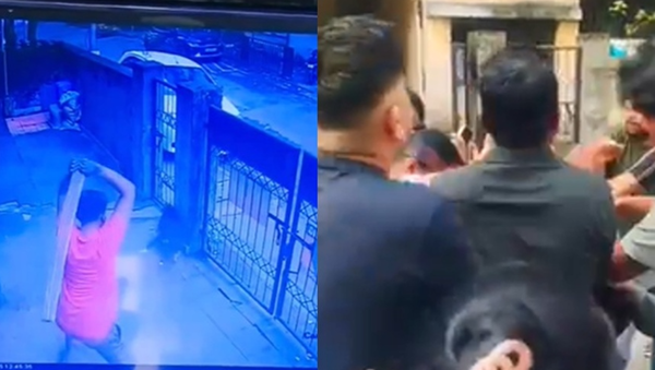 男暴打16歲流浪狗狂言「會繼續打」引眾怒　鄉民衝家中私刑圍毆。（圖／翻攝自X）