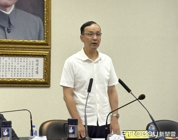 ▲▼國民黨主席朱立倫中常會致詞。（圖／記者鄭佩玟攝）