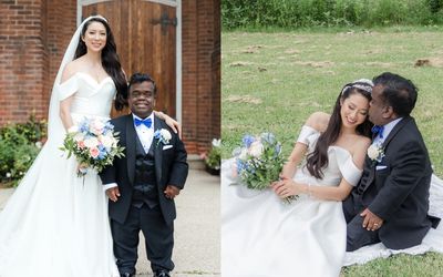 長髮正妹嫁給「身高120cm」男友！婚禮照爆紅　真實原因太催淚