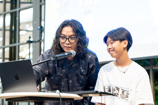 ▲▼潘信維、王ADEN都現身鼓勵年輕學子。（圖／台灣達人秀提供）