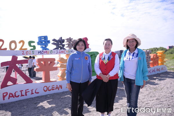 ▲▼雲林縣長張麗善率團隊來花蓮參訪並參觀正在七星潭舉辦的「曼波新城太平洋國際疊石藝術季」。（圖／花蓮縣政府提供，下同）