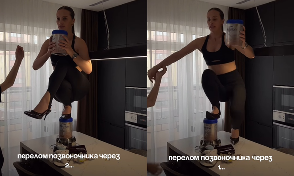 網紅媽跟風玩「高跟鞋挑戰」　鏡頭前失敗落地「脊髓骨折」爆紅。（圖／翻攝自Instagram／mariana_vasiuc）