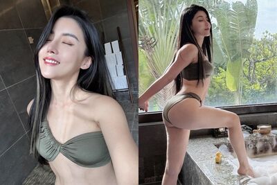 最美營養師高敏敏「度假解放比基尼」！　抬起美腿洩傲人S曲線