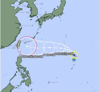 日預測「楊柳」直撲台灣　氣象粉專：強度中颱以上