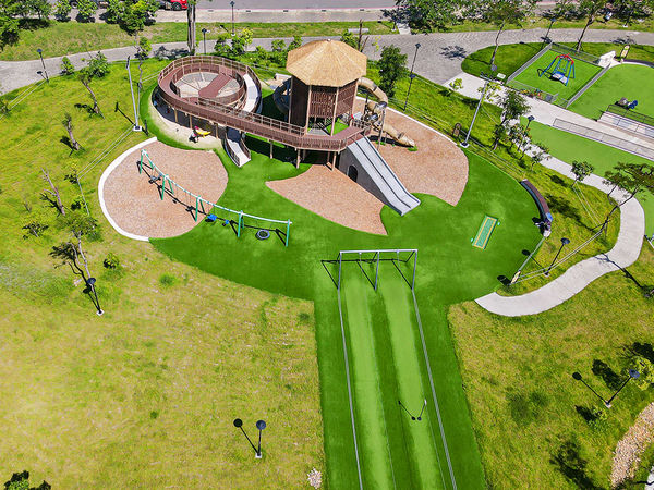 ▲新店十四張歷史公園遊戲場。（圖／新北市景觀處提供）