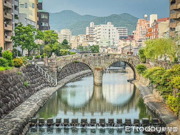 ▲▼長崎眼鏡橋，日本長崎旅遊。（圖／記者蔡玟君攝）