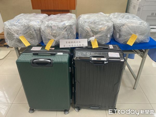 ▲▼             自稱法國模特兒的法籍男子抵達台灣轉機時，被發現行李內裝有大量大麻。（圖／記者沈繼昌翻攝，下同）