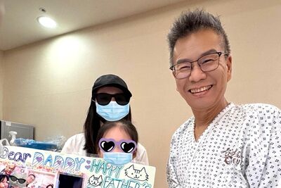 沈玉琳住院後首曝近照！　同框女兒慶祝父親節：充滿信心