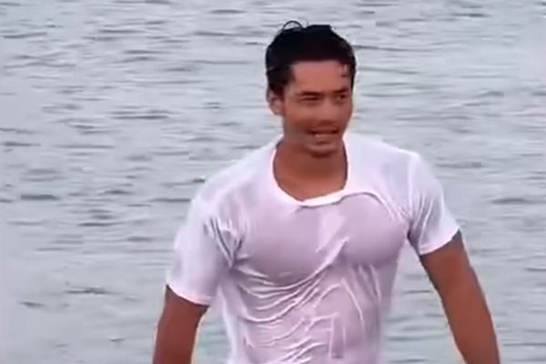 李書達的英勇事蹟被網路瘋傳，全因為他長相帥氣且擁有精壯身材。（翻攝自抖音）